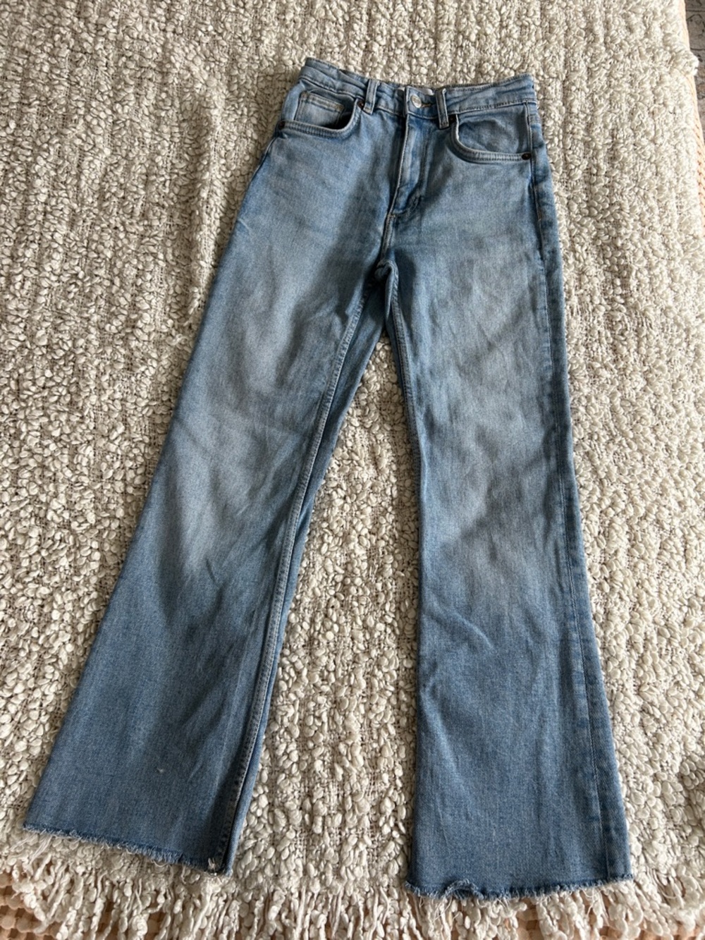 Zara Light Blue Wide-Leg Jeans